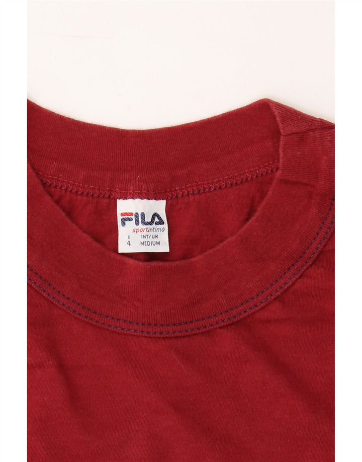 FILA Mens T-Shirt Top Medium Red Vintage Fila and Second-Hand Fila from Messina Hembry 