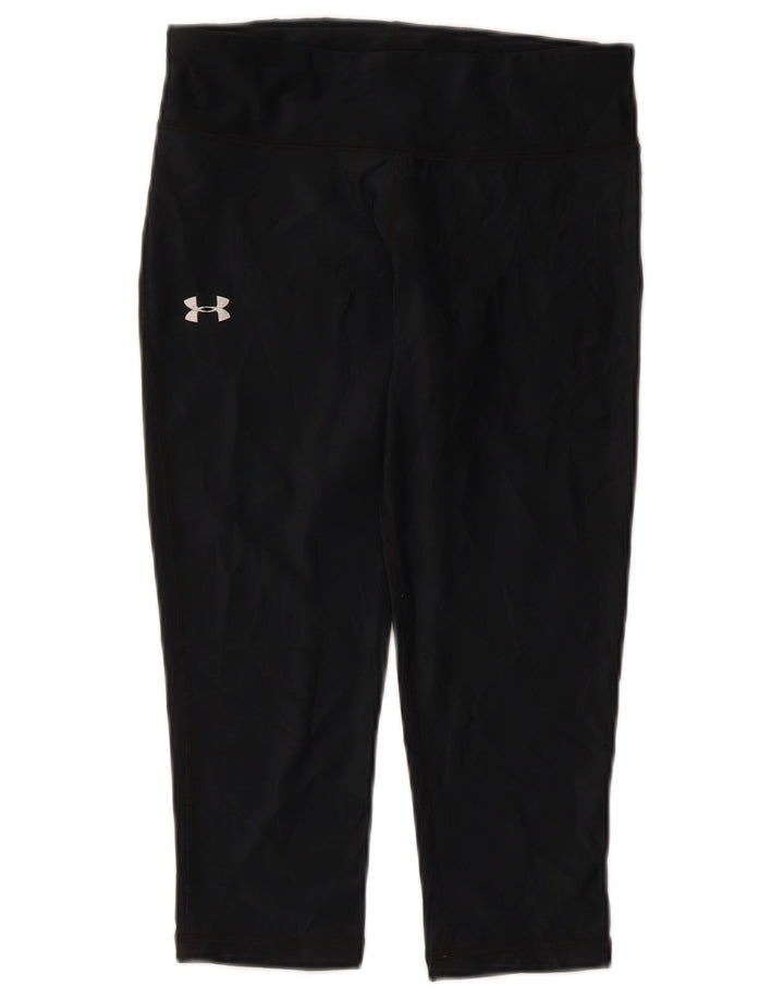 Leggings Capri pentru femei UNDER ARMOUR Heat Gear UK 8 Poliester negru mic