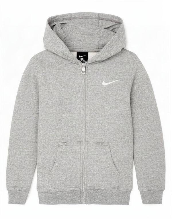 Pulover Nike pentru băieți, cu fermoar, 3-4 ani, XS, bumbac cu pete gri