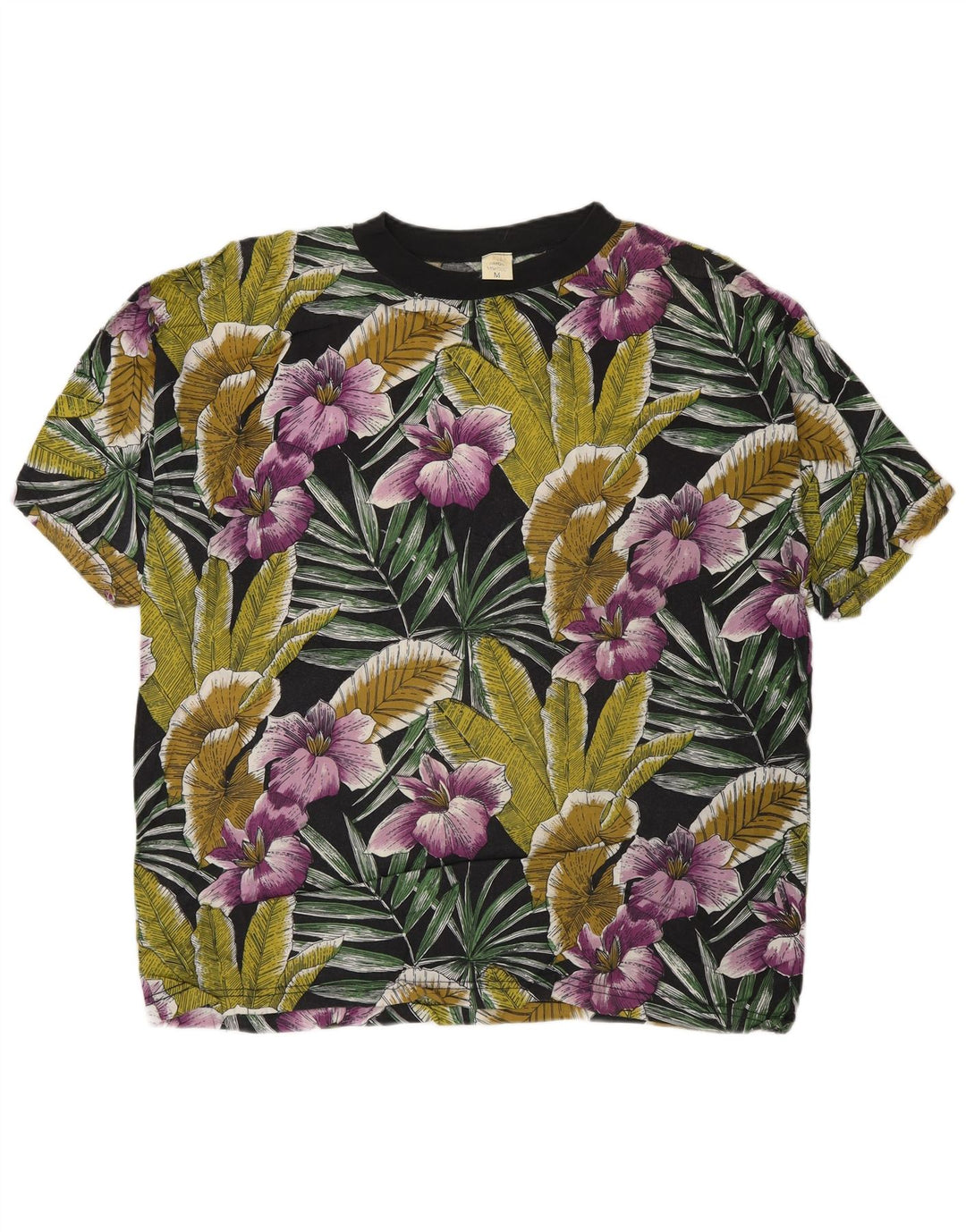 Tricou pentru bărbați Vintage Top Mediu Multicolor Floral Rayon