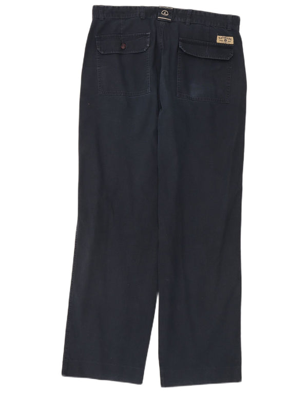 Pantaloni chino drepți pentru bărbați Navigare IT 52 XL W34 L32 bleumarin bumbac