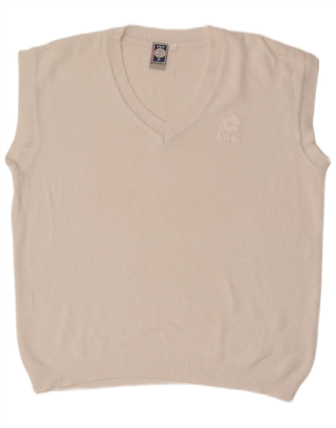 Lotto Mens Vest Tank Top Mare Bumbac Alb