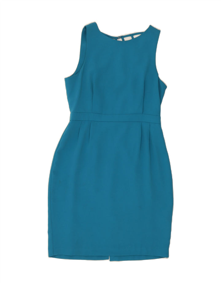 WAREHOUSE Womens Sleeveless Sheath Dress UK 14 Medium  Blue Polyester Vintage Warehouse and Second-Hand Warehouse from Messina Hembry 