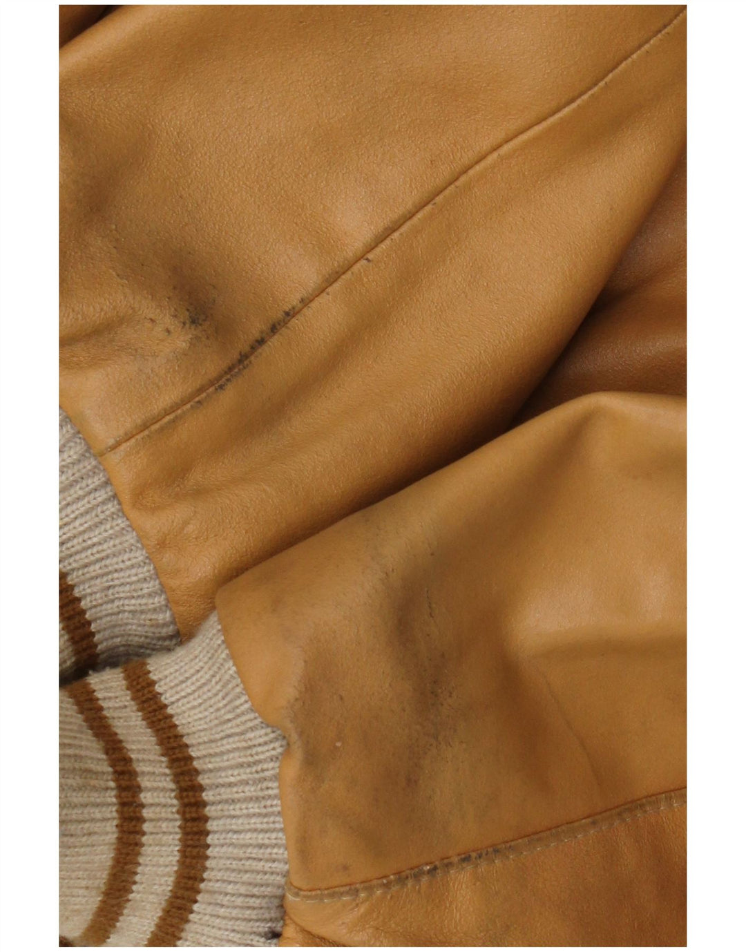 Jachetă din piele vintage pentru bărbați, UK 42 XL, bej