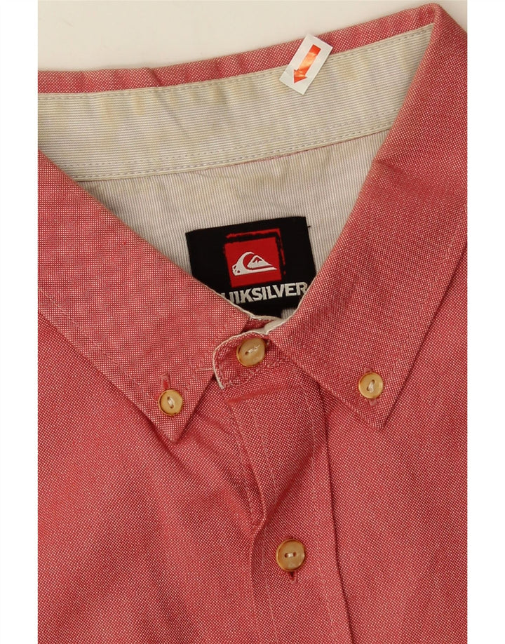 Cămașă cu mânecă scurtă Quiksilver pentru bărbați, bumbac roșu mare