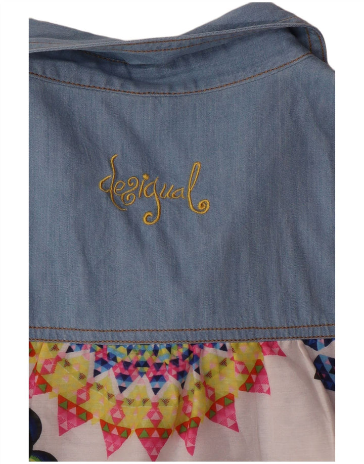 Bluză cu cămașă cu grafică Desigual pentru femei UK 14, mare, multicoloră, florală