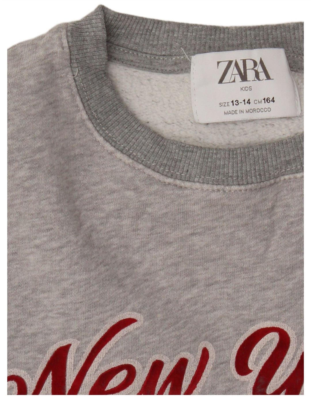 Pulover cu grafic pentru băieți Zara 13-14 ani, gri
