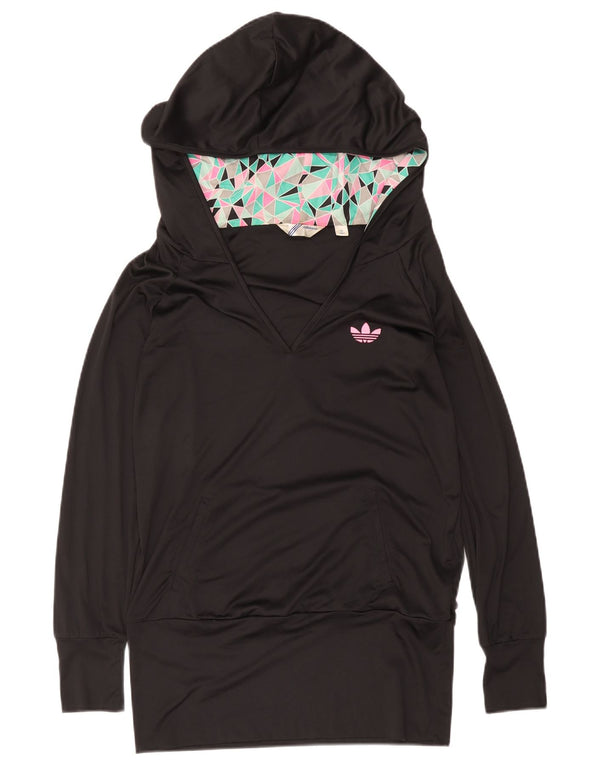 Pulover Adidas pentru femeie cu glugă EU 38 Poliester mediu negru