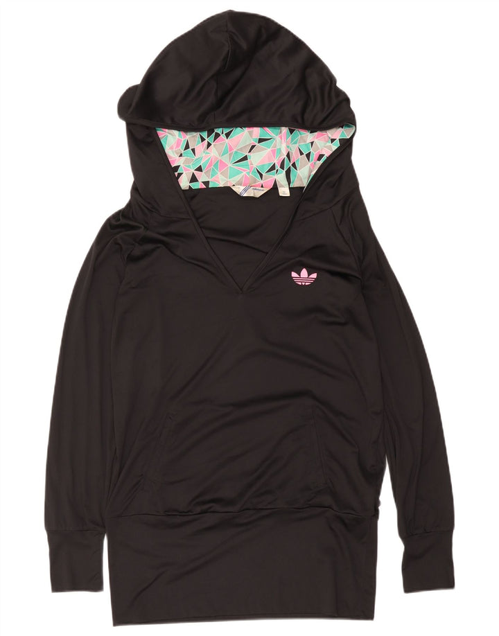 Pulover Adidas pentru femeie cu glugă EU 38 Poliester mediu negru