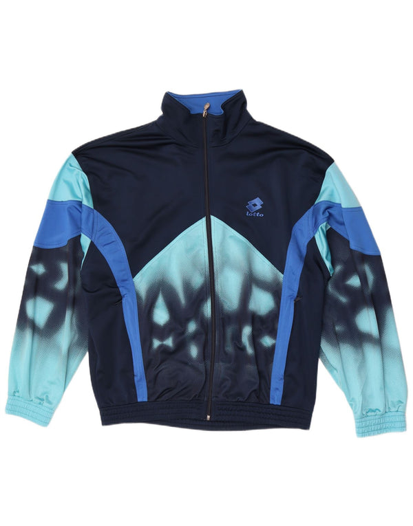 Jachetă de trening pentru bărbați Lotto UK 42/44 XL Bleumarin Poliester color bloc