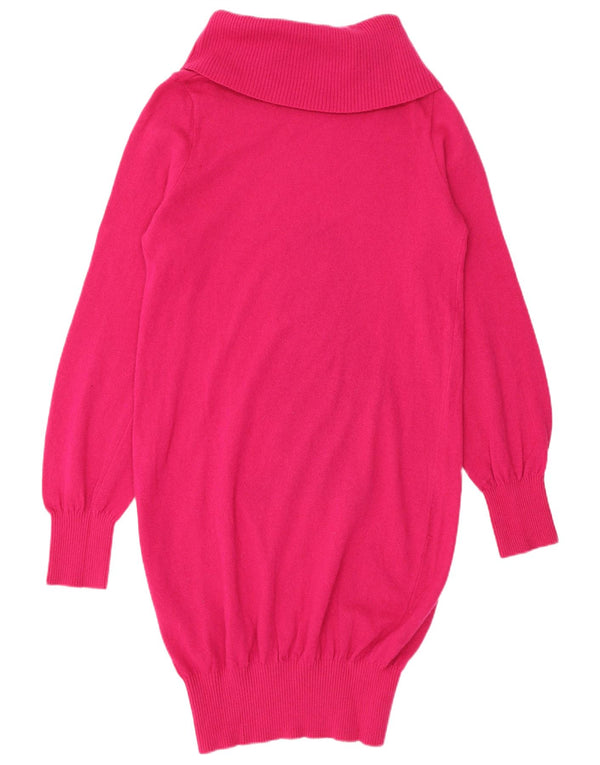 Rochie cu pulover cu mânecă lungă cu grafic Disney Benetton pentru femei UK 12 Roz mediu