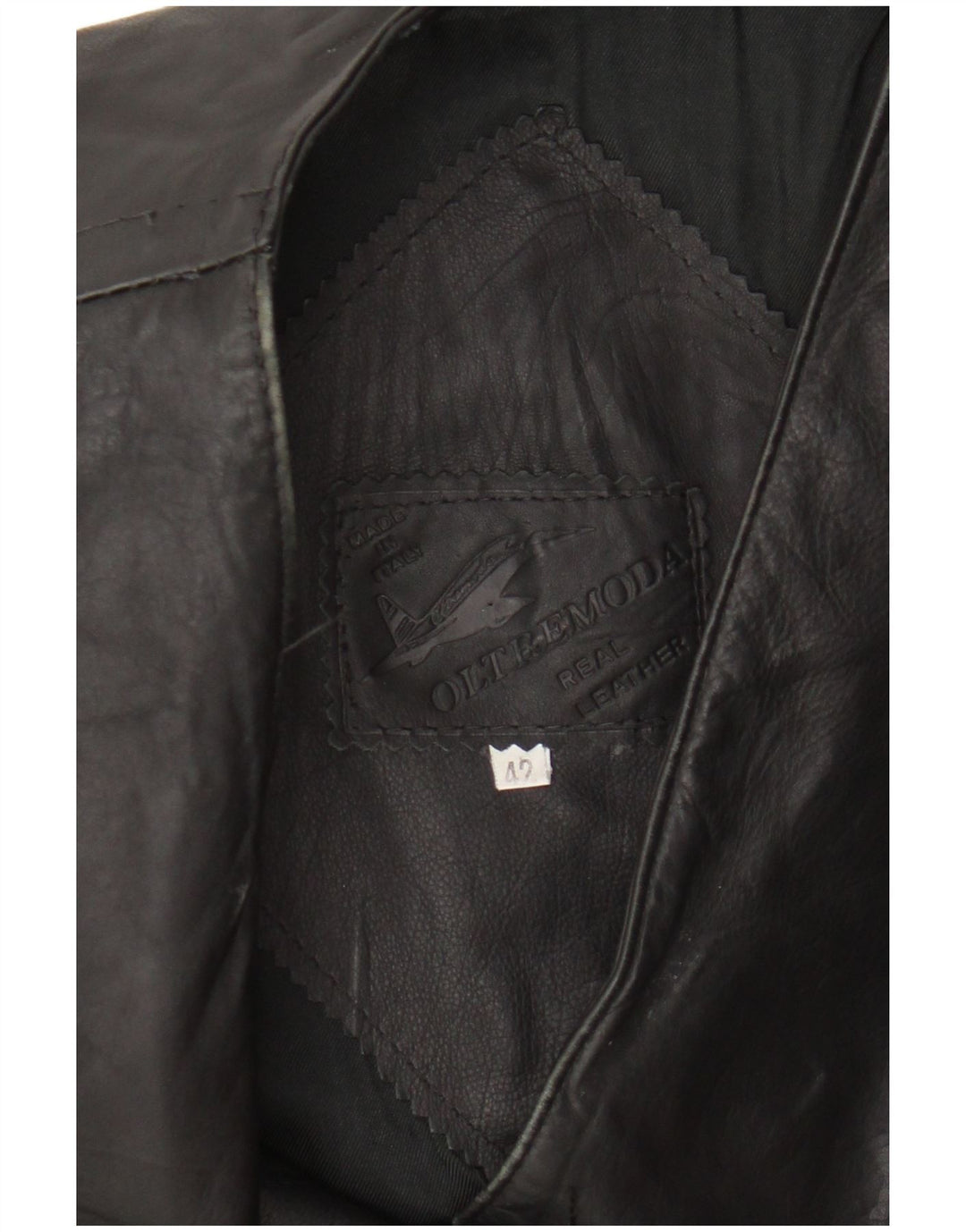 Gilet pentru femei Oltremoda din piele IT 42 Medium Black Leather