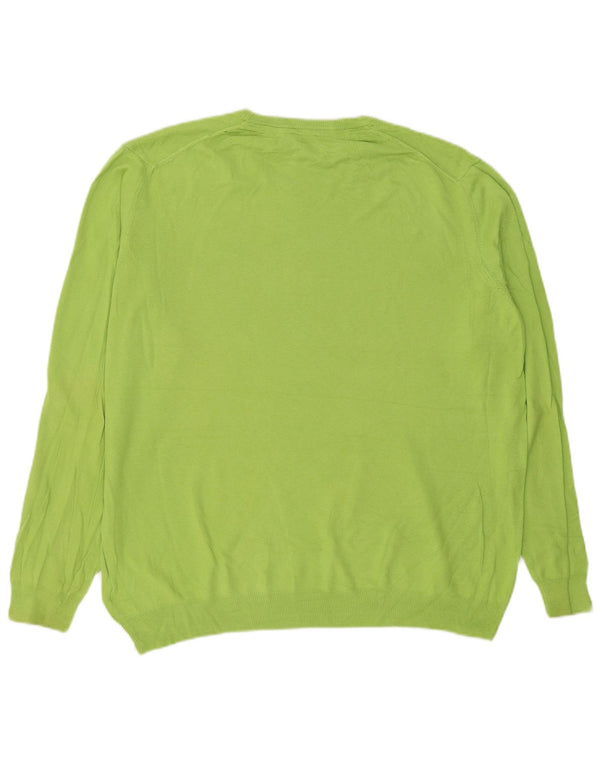 Pulover Henry Cottons pentru bărbați, cu gât crew, bumbac verde 2XL