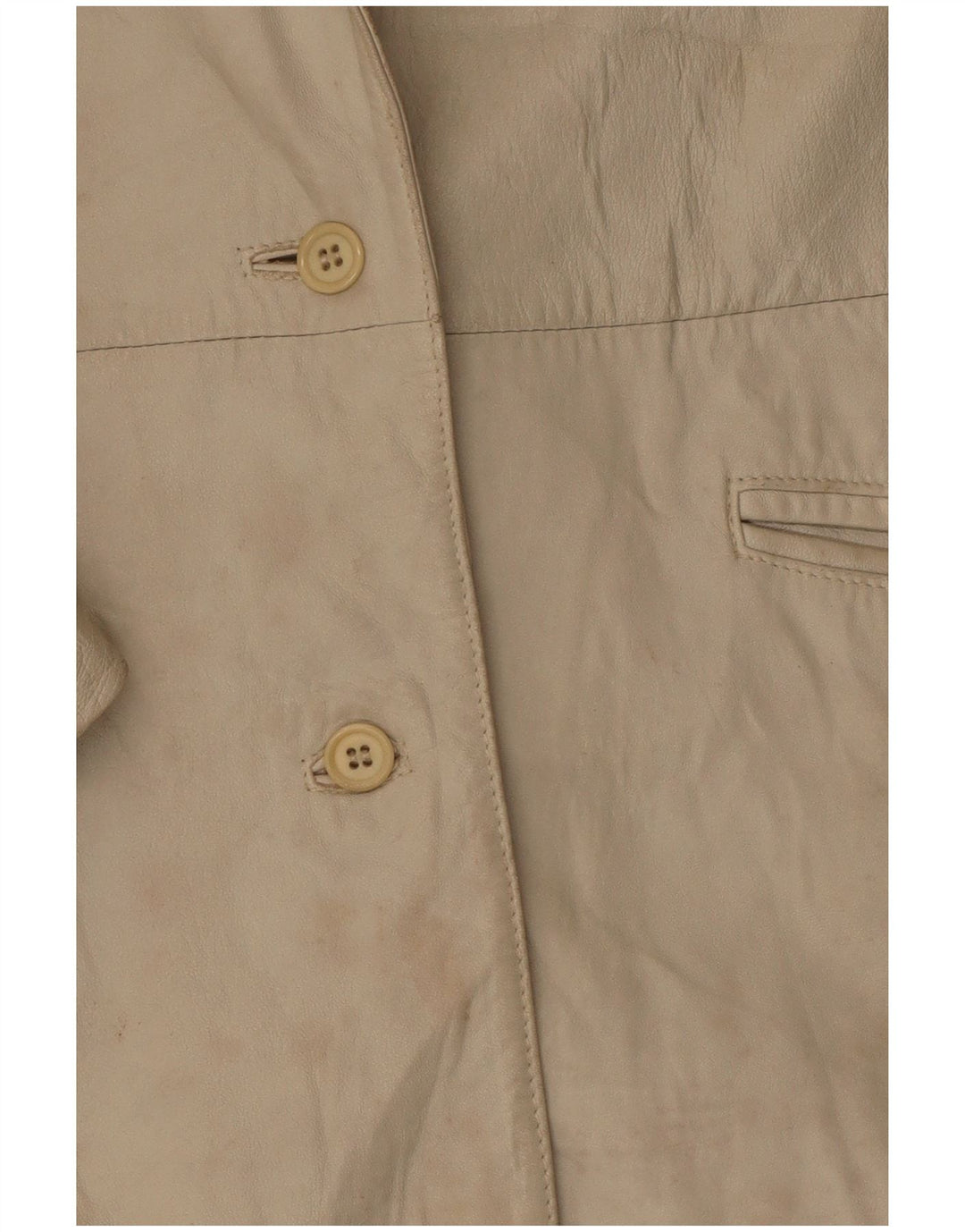 Jachetă pentru femei Marcos din piele cu 2 nasturi IT 44 Piele Bej Mediu