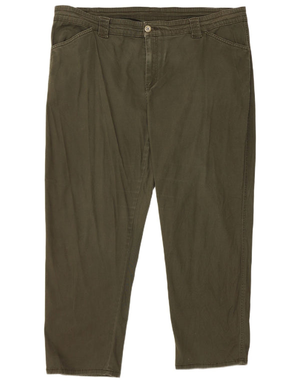 Marks & Spencer Pantaloni casual pentru femei Autograph UK 20 2XL W42 L26 Verde