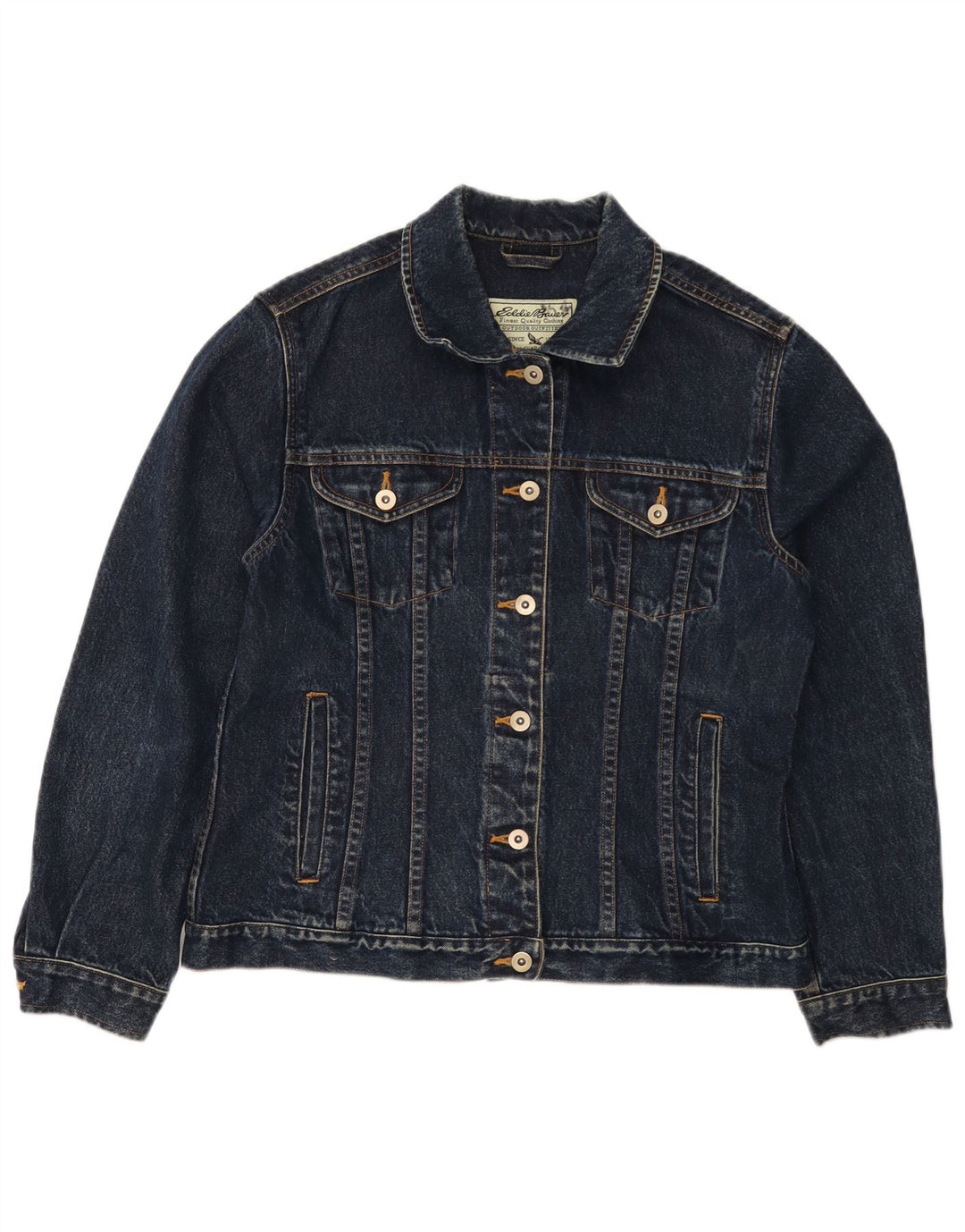 EDDIE BAUER Jachetă de blugi pentru femei UK 14 Medium Bluemarin Bumbac