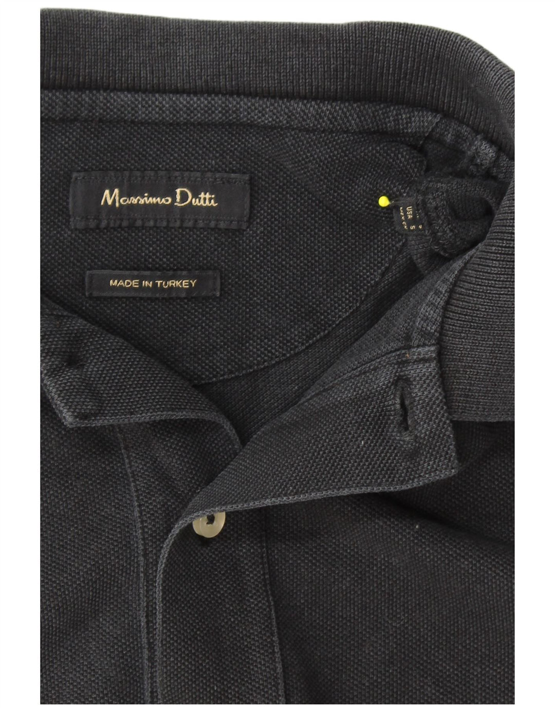 Tricou polo pentru bărbați MASSIMO DUTTI Mic Negru
