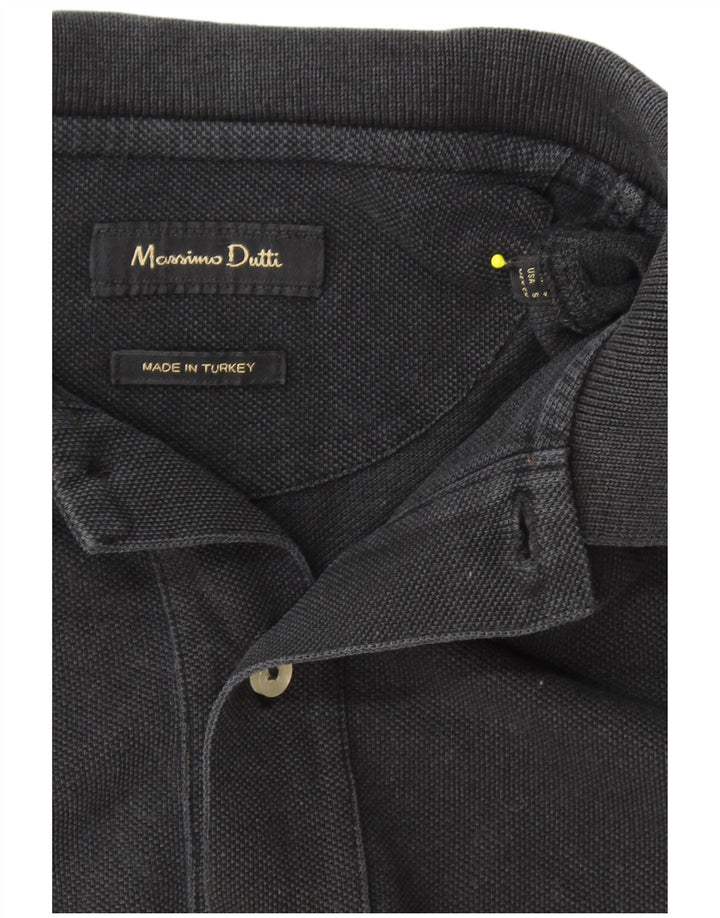 Tricou polo pentru bărbați MASSIMO DUTTI Mic Negru