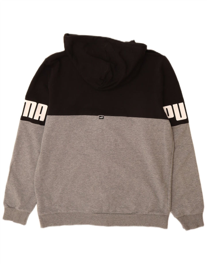 Pulover PUMA Graphic Zip pentru bărbați, bumbac colorblock mediu, negru