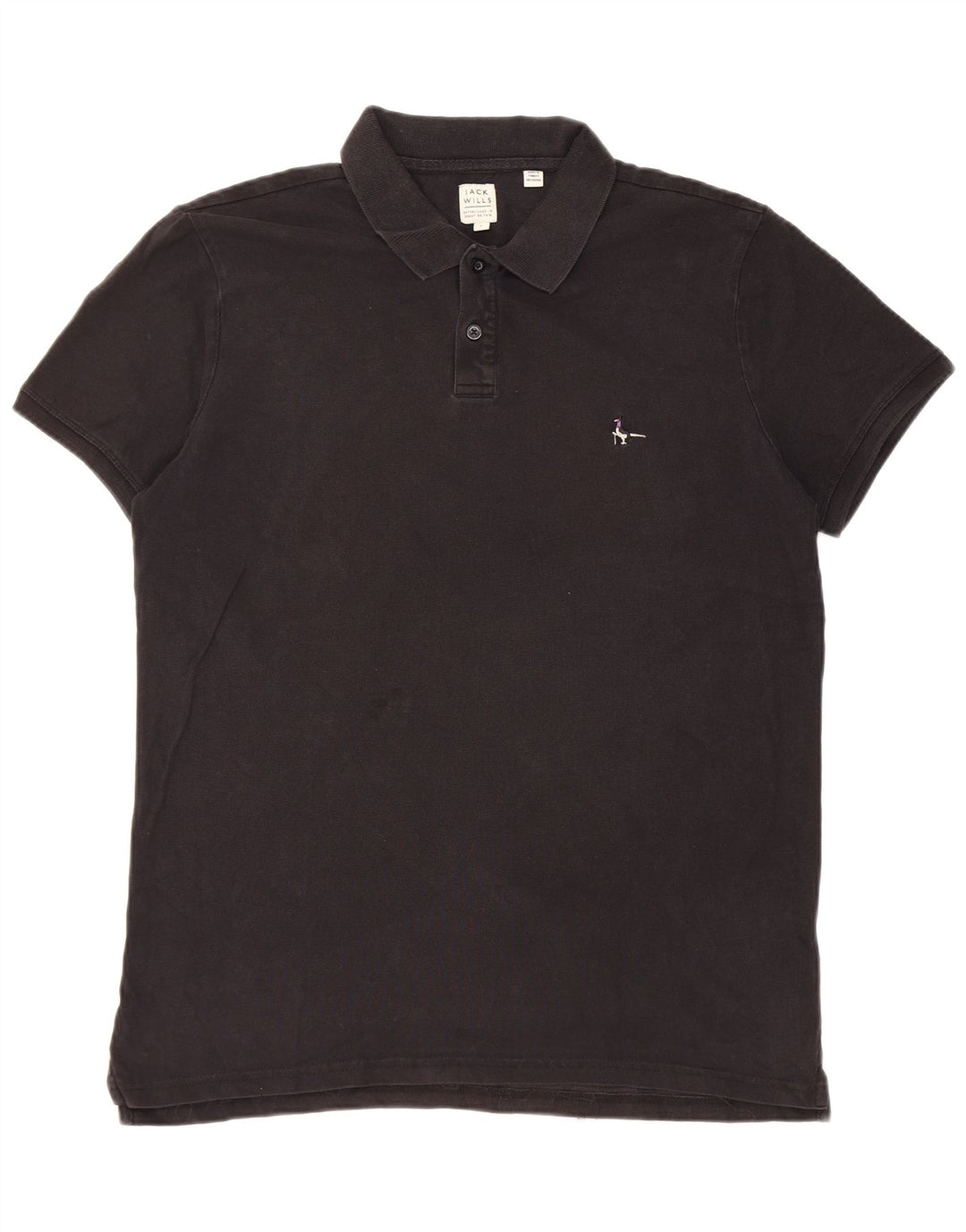 Tricou polo Jack Wills pentru bărbați, mare, negru, bumbac