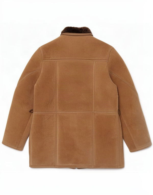 Jachetă vintage pentru bărbați din shearling IT 48 Maro Mediu
