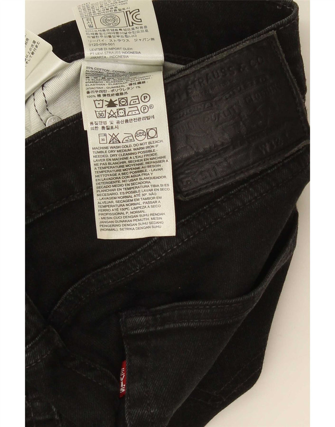 Blugi Levi's 511 Slim pentru bărbați W32 L32 bumbac negru