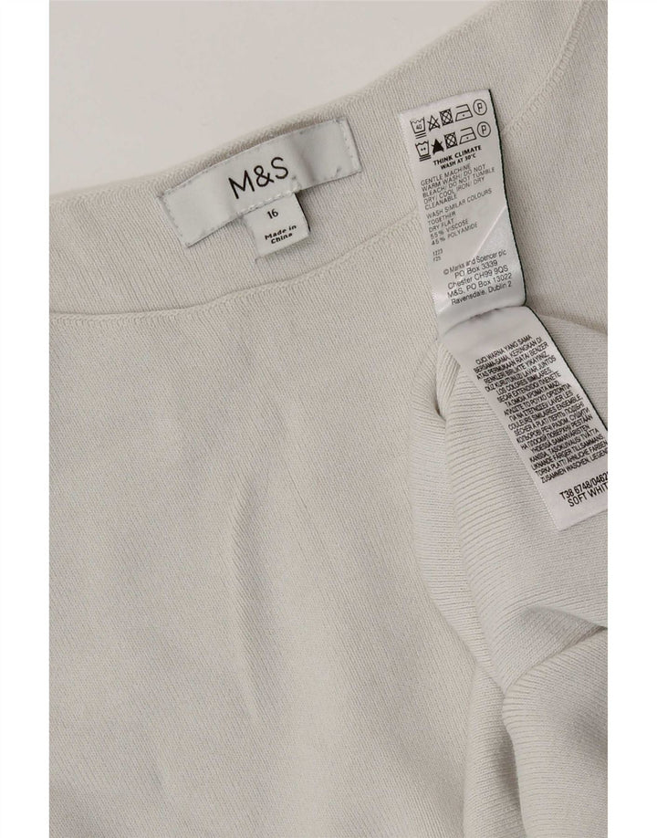 Vestă Marks & Spencer pentru femei, UK 16, mare, viscoză, alb
