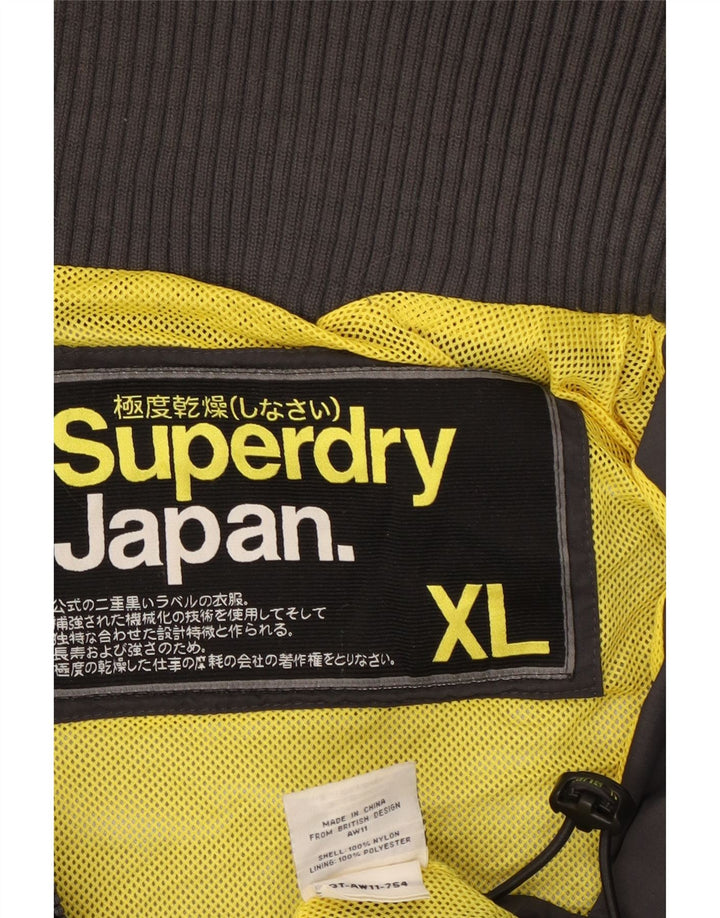 Jachetă de ploaie grafică Superdry pentru bărbați UK 42 XL nailon gri