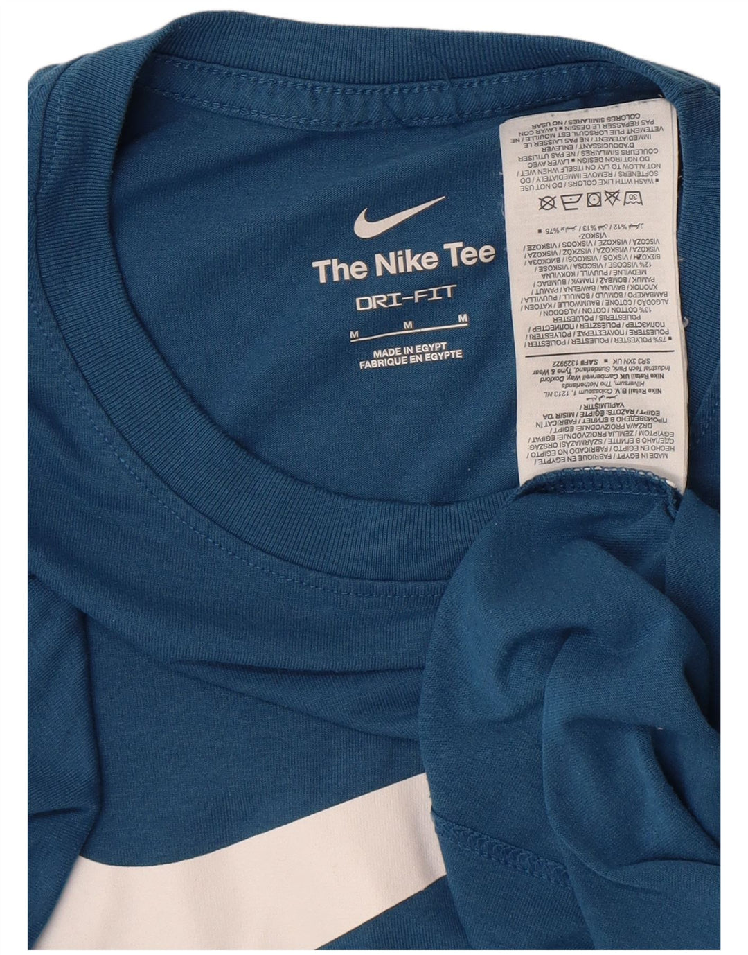Tricou grafic NIKE Dri Fit pentru bărbați Top Medium Blue Poliester