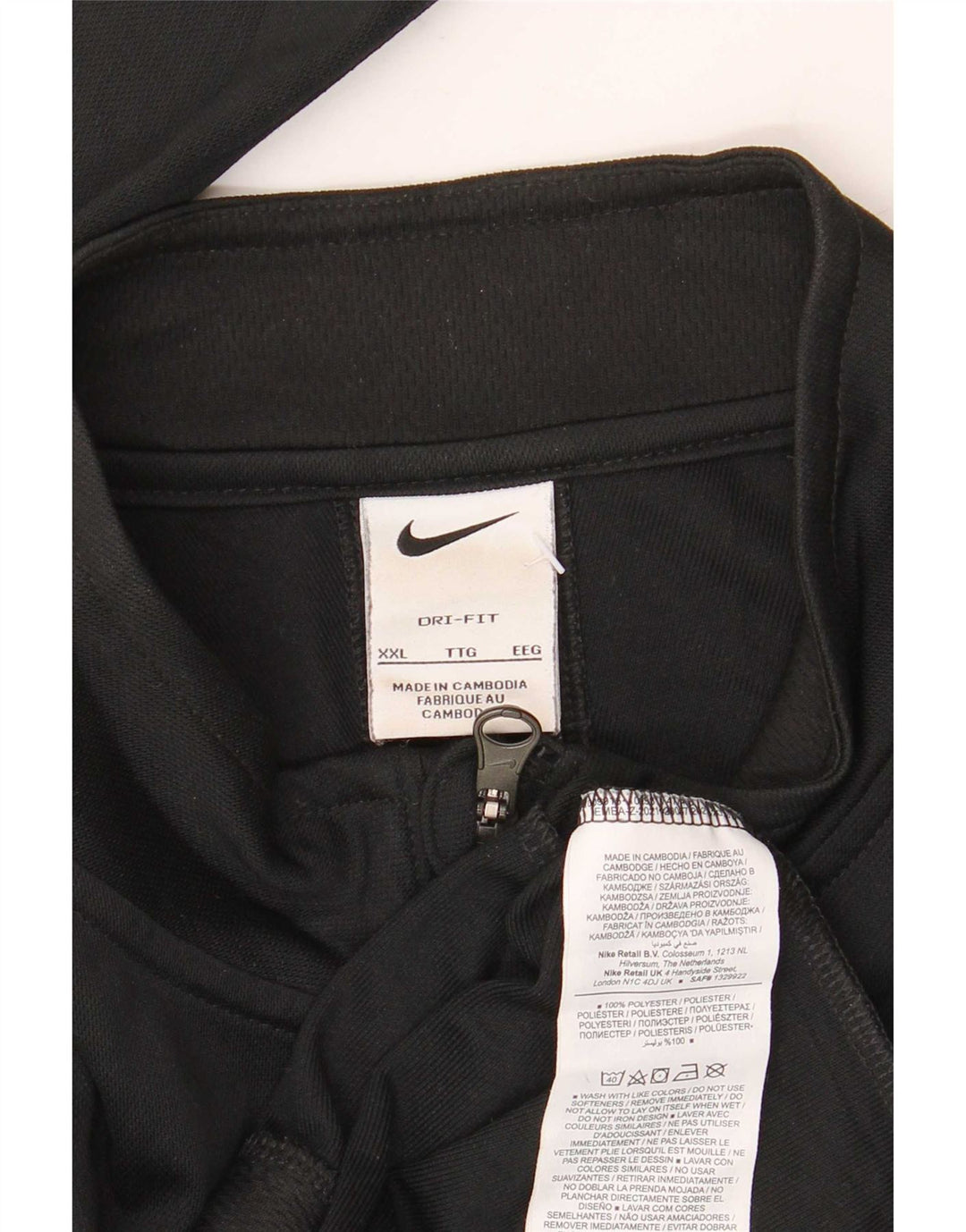 Jachetă de trening Nike Dri Fit pentru bărbați, 2XL, poliester negru