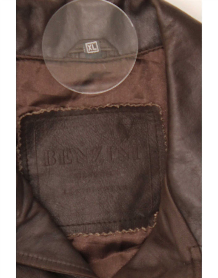 Jachetă de piele vintage pentru bărbați UK 42 XL maro