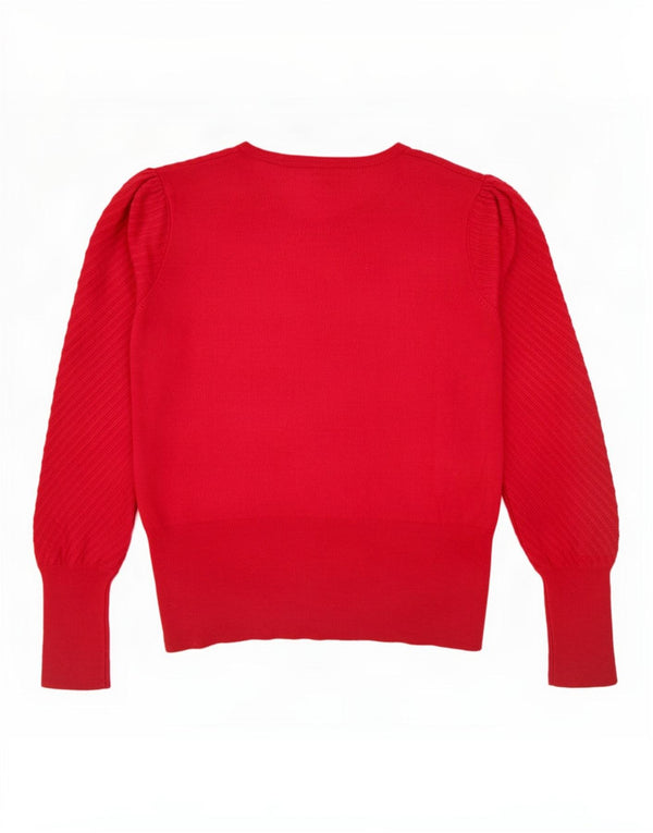 Marks & Spencer Womens Boat Neck Jumper Sweater UK 12 Medium Pink Viscose