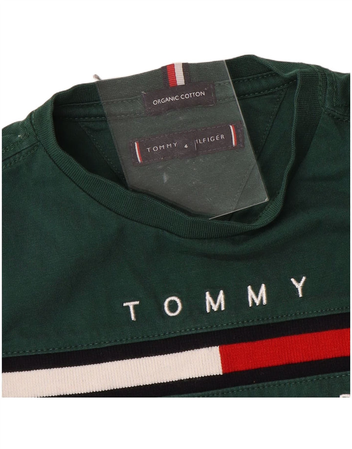 TOMMY HILFIGER Top grafic pentru baieti cu maneca lunga 3-4 ani bumbac verde