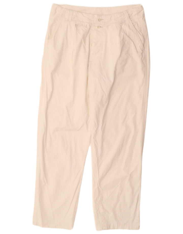 VINTAGE Womens Straight Chino Trousers W32 L30 White