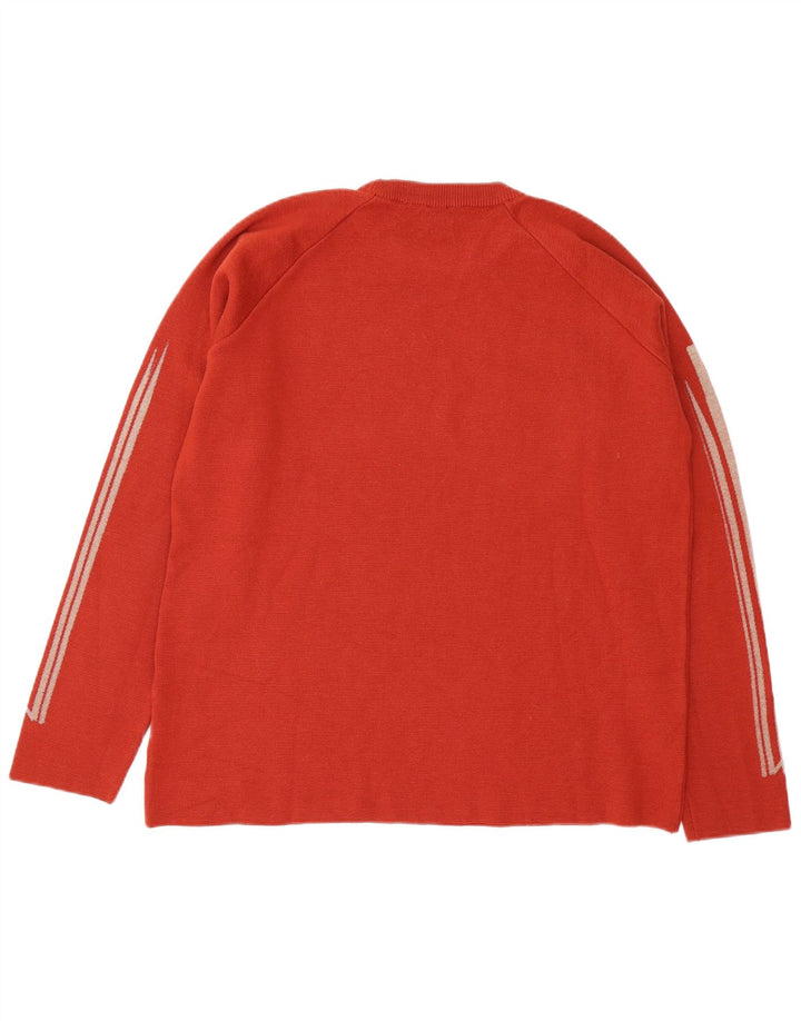 Pulover Fila pentru bărbați cu gât roșu, XL, lână color bloc