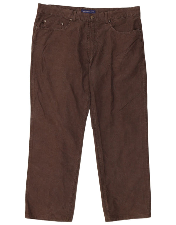 Trussardi Pantaloni Drepți Casual Bărbați W40 L29 Maro Bumbac