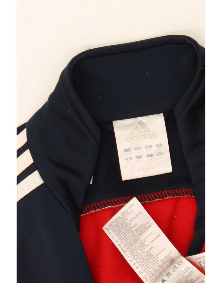 Jachetă de trening pentru băieți Adidas 13-14 ani Poliester color bloc roșu
