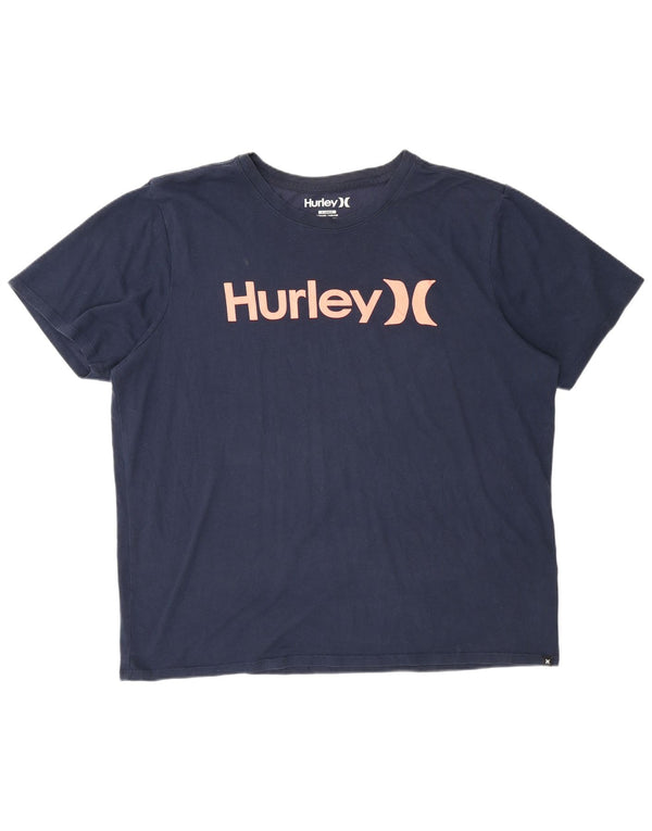 Tricou grafic Hurley Dri Fit pentru bărbați Top XL Bumbac bleumarin