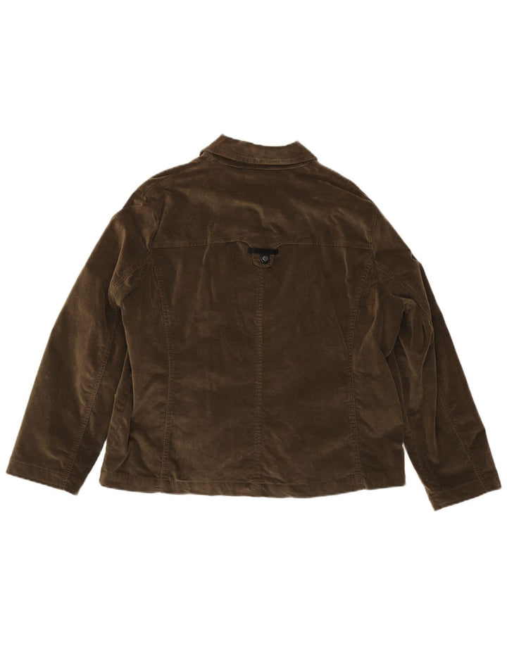 Perte by Krizia Jachetă Utilitară Femei UK 22 3XL Maro Bumbac