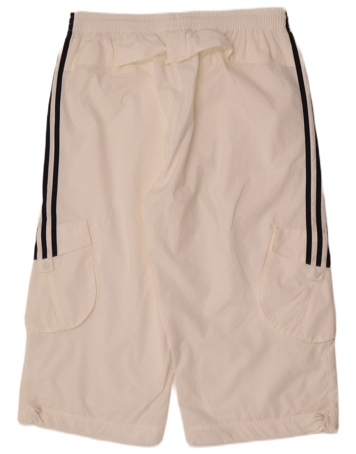 Pantaloni de trening Adidas Capri Cargo pentru bărbați, mari, alb, din poliester