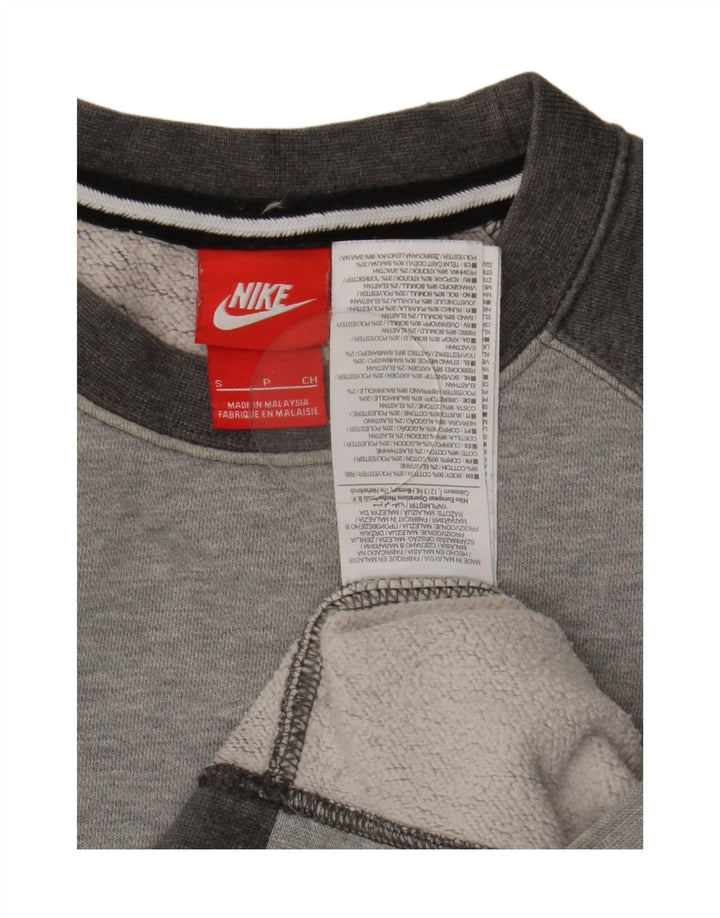 Pulover Nike pentru bărbați, mic, gri, color block, bumbac