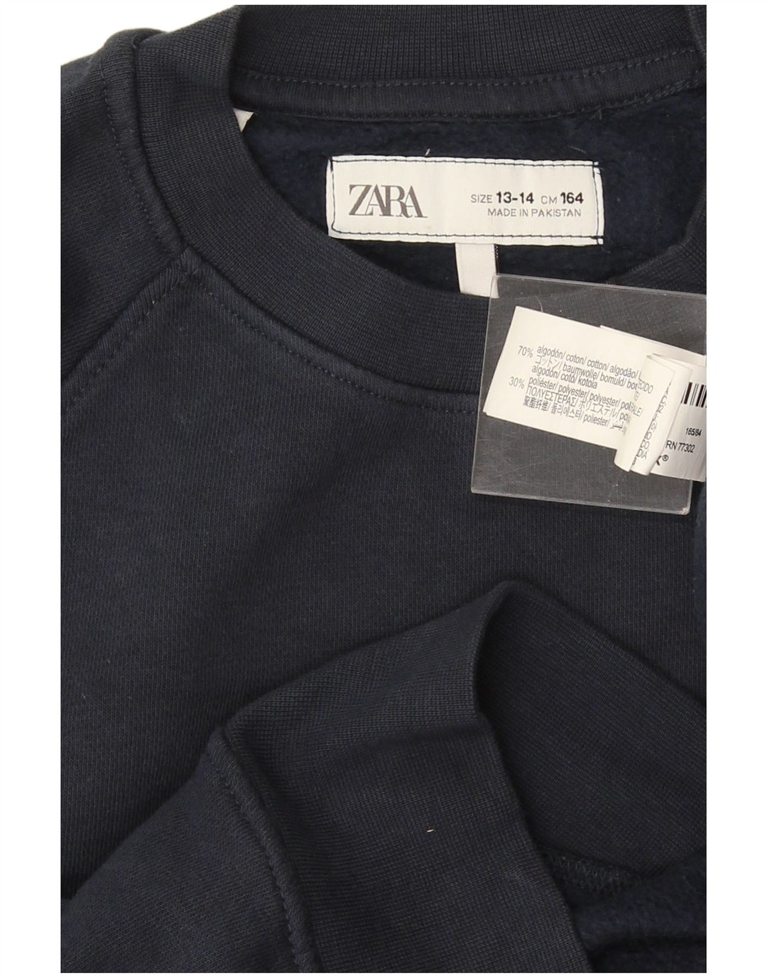 Zara Băieți Pulover Pulover 13-14 Ani Bleumarin Bumbac