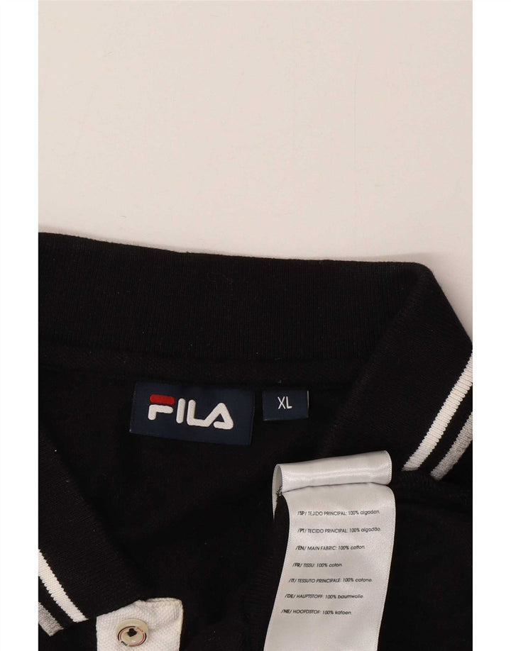 Tricou Polo Fila Barbati XL, bumbac cu dungi negre