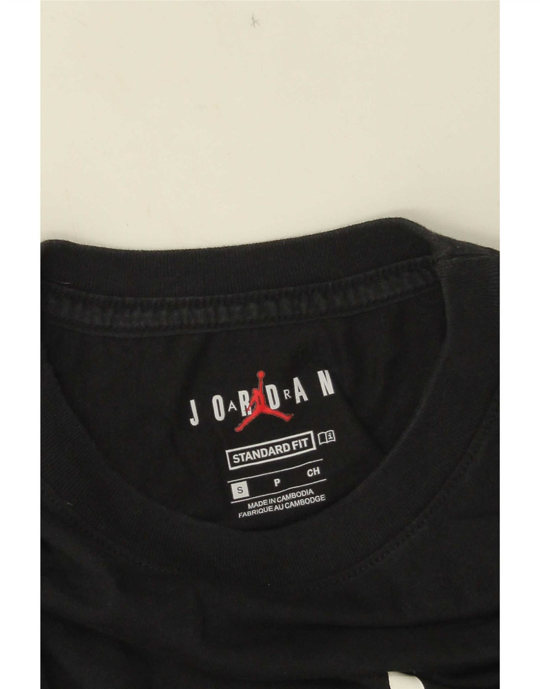 Tricou grafic Jordan pentru bărbați, cu croiala standard, Top mic, negru
