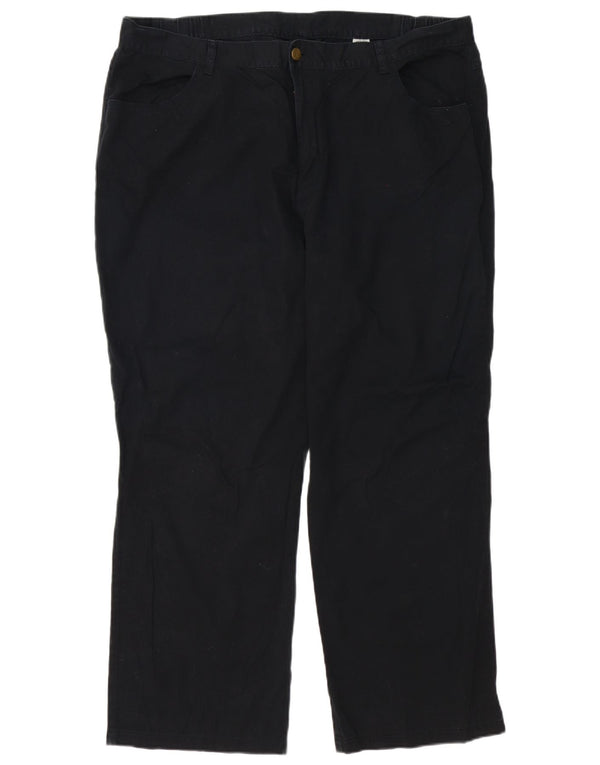 Pantaloni casual drepti pentru femei Marks & Spencer UK 22 3XL W42 L29 Negru
