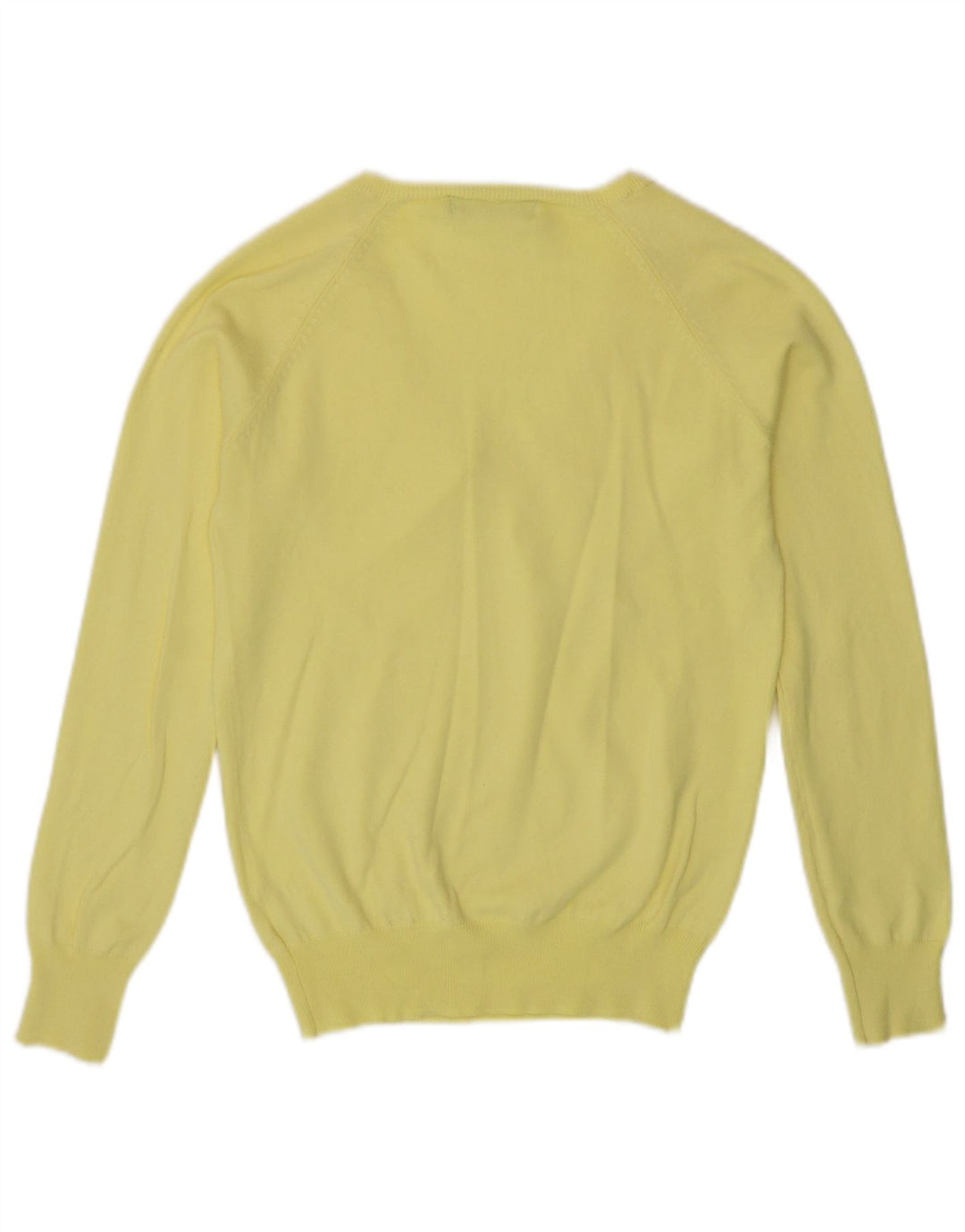 Pulover pentru femei cu decolteu în V Zara UK 14 mare galben