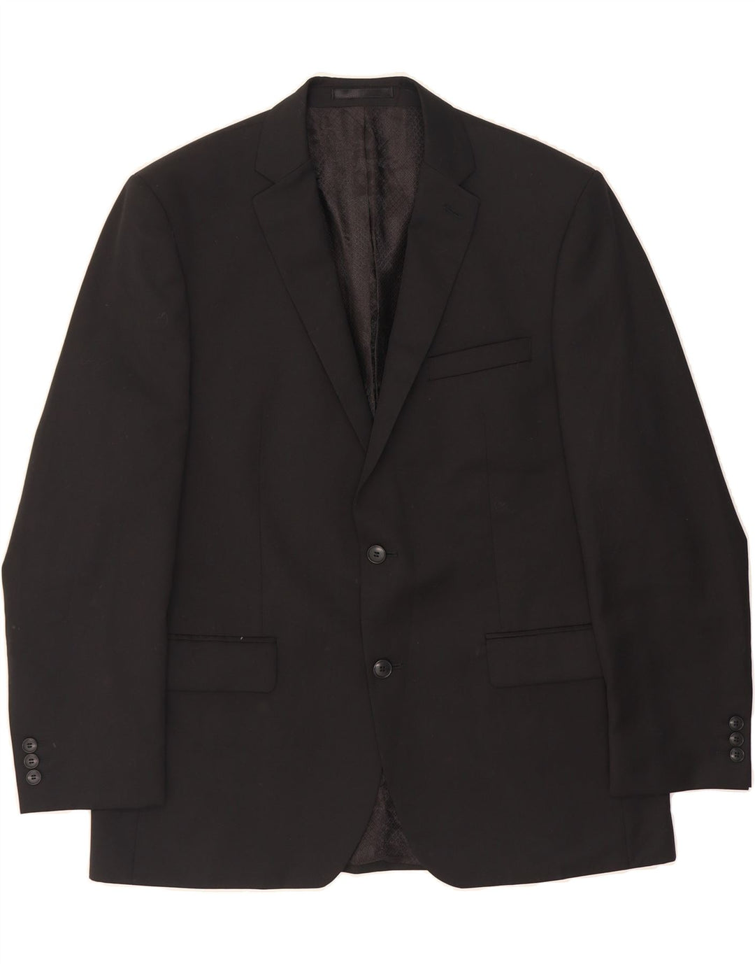 PIERRE CARDIN Mens Regular Fit 2 Button Blazer Jacket UK 42 XL Black Wool Vintage Pierre Cardin and Second-Hand Pierre Cardin from Messina Hembry 