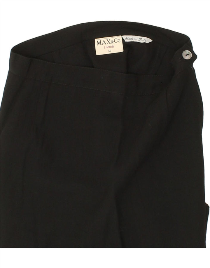 MAX & CO. Womens A-Line Skirt IT 40 Small W26 Black Viscose Vintage Max & Co. and Second-Hand Max & Co. from Messina Hembry 