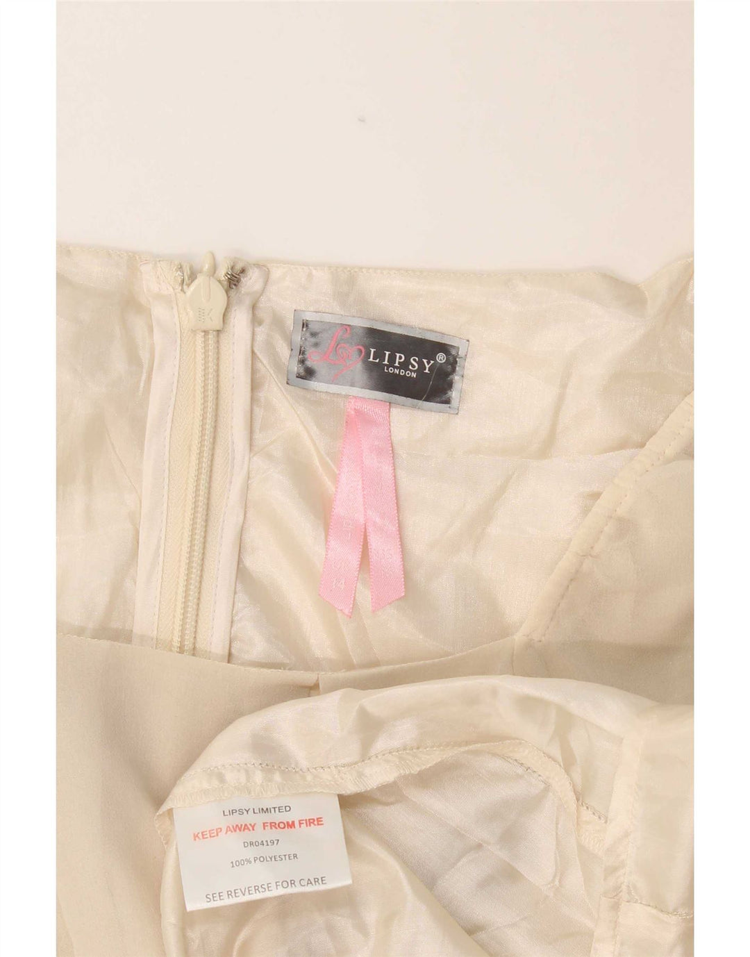 Rochie schimbătoare pentru femei Lipsy cu mâneci 3/4 UK 14 Poliester alb mediu mediu