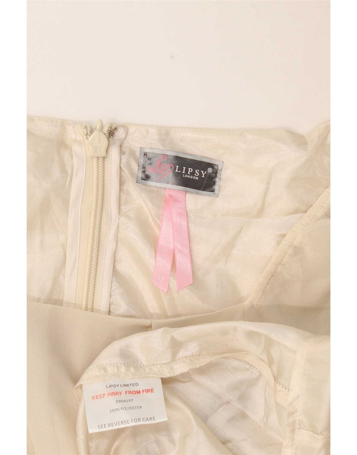 Rochie schimbătoare pentru femei Lipsy cu mâneci 3/4 UK 14 Poliester alb mediu mediu